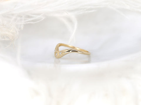 Tetra 14kt Trilogy Nesting Ring,Nesting Band,Three Stone Nesting Band,Unique Wedding Ring,Crescendo Band,Anniversary Ring,Layering Ring