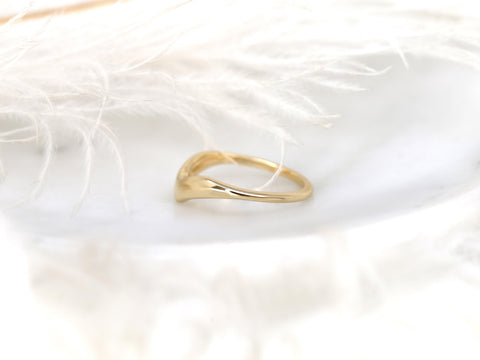 Mabel 14kt Graduated Nesting Ring,Unique Curved Wedding Ring,Nesting Band,Cut Out Ring,Unique Wedding Ring,Chunky Band,Thick Gold Ring