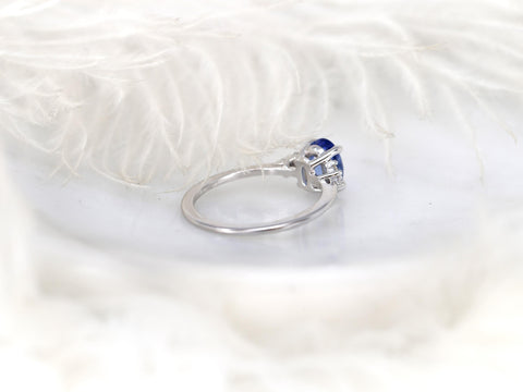 1.46ct Juniper 14kt Cornflower Sapphire Diamond Cluster Ring,Unique Sapphire Ring,Lavender Sapphire Ring,Anniversary Ring,Gift For Her