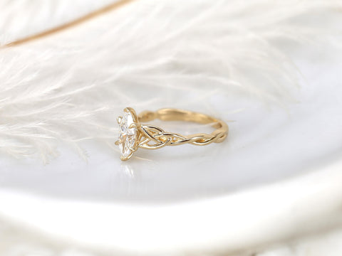 1.07ct Mara 14kt Diamond Marquise Celtic Knot Ring,Triquetra Engagement Ring,Marquise Engagement Ring,Unique Diamond Ring,Anniversary Ring