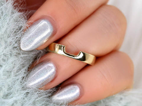 Codi 2.0 4mm 14kt Gold Cigar Band,Unique Cigar Ring,Nesting Ring,Cut Out Ring,Cigar Band,Unique Gold Ring,Wedding Ring,Gift for Her