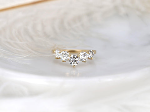 Mega Glen 14kt Diamond Nesting Ring,Unique Wedding Ring,Curved Diamond Ring,Graduated Tiara Ring,Anniversary Ring,Stacking Ring