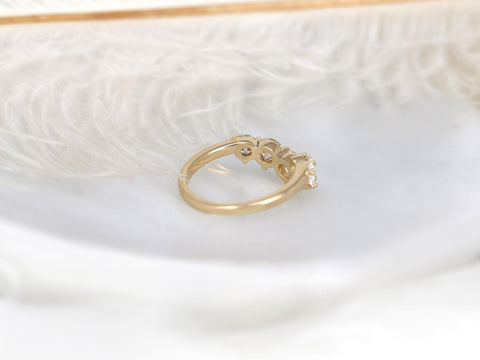 Mega Glen 14kt Diamond Nesting Ring,Unique Wedding Ring,Curved Diamond Ring,Graduated Tiara Ring,Anniversary Ring,Stacking Ring