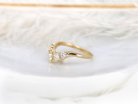 Luca 14kt Diamond Graduated Nesting Ring,Unique Wedding Ring,Nesting Band,Diamond Ban,Crescendo Band,Thick Gold Ring,Anniversary Ring