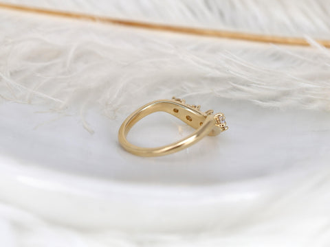 Luca 14kt Diamond Graduated Nesting Ring,Unique Wedding Ring,Nesting Band,Diamond Ban,Crescendo Band,Thick Gold Ring,Anniversary Ring