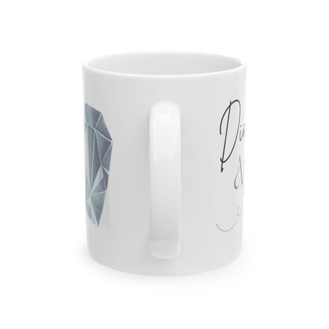 April Birthstone Mug,Diamond Gemstone Mug,Clear Crystal Coffee Mug,Aries Taurus Gift,Birthday Mug