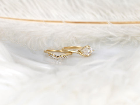 1.50ct Scullie & Lonnie 14kt Diamond East West Marquise Solitaire Wedding Ring Set,Marquise Cut Ring,Marquise Diamond Engagement Ring