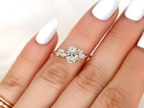 1ct Wisteria 14kt Gold Diamond Cluster ring