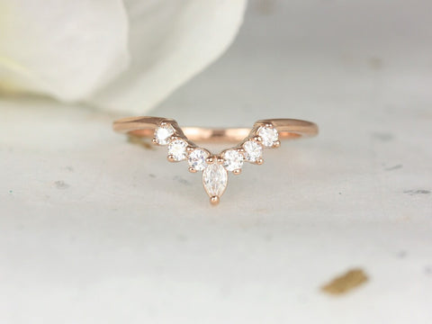 Marjorie 14kt Gold Tiara Crown Diamonds Nesting Ring