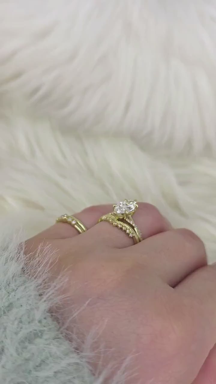 1.50ct Petite Tula 12x6mm & Lonnie 14kt Diamond Crossover Marquise Bridal Set on video