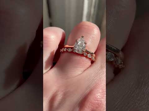 1.50ct Skinny Jane 9x6mm & Cher 14kt  Gold Moissanite Diamonds Art Deco Pear Solitaire Bridal Set