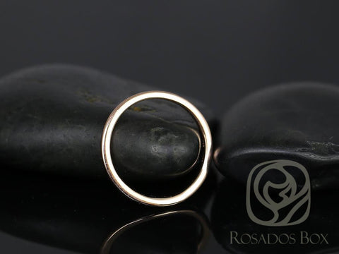 Rosados Box 14kt Rose Gold Matching Band to Khaleesi 7.5mm PLAIN Band