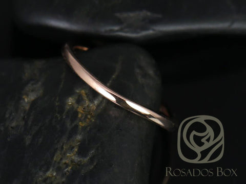 Rosados Box 14kt Rose Gold Matching Band to Khaleesi 7.5mm PLAIN Band