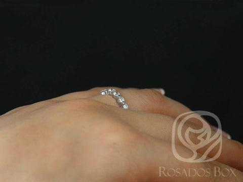 Original Naomi 14kt Diamond Minimalist ALMOST Eternity Ring,Minimalist Diamond Ring,Diamond Wedding Ring,Anniversary Gift,Push Present