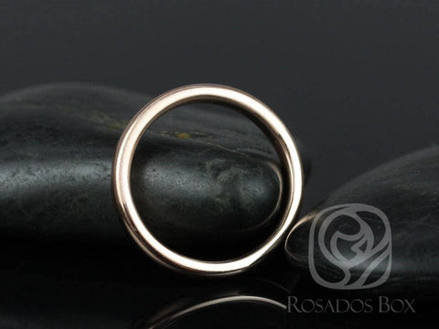 Ready to Ship Rosados Box Dax 3mm 14kt WHITE Gold Rounded Pipe Matte or High Finish Band