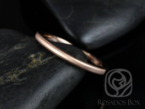 Dax 2mm 14kt Rose Gold Rounded Pipe Matte or High Finish Band