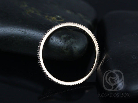 Ready to Ship Ninette (Size 5) 14kt WHITE Gold Black Diamond FULL Eternity Ring