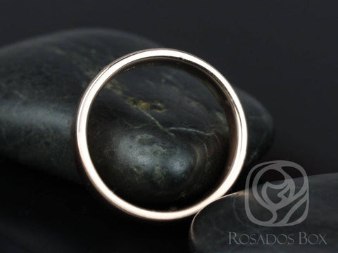 Dax 7mm 14kt Gold Matte or High Finish Rounded Pipe Ring