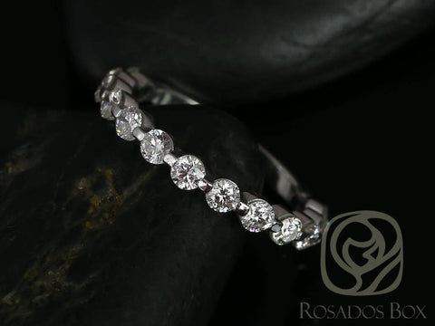 Original Naomi 14kt Diamond Minimalist ALMOST Eternity Ring,Minimalist Diamond Ring,Diamond Wedding Ring,Anniversary Gift,Push Present