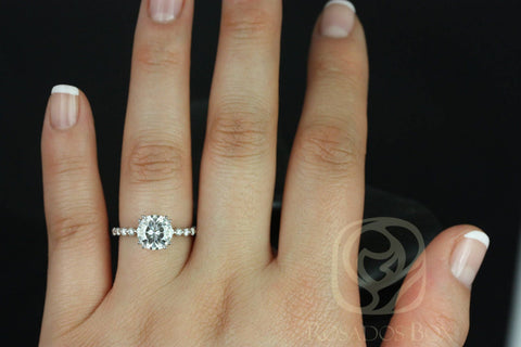 SALE 2ct Ready to Ship Naomi 8mm 14kt FB Moissanite Diamonds Round Solitaire Ring