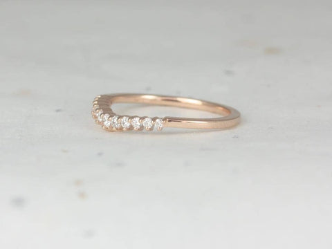 Melissa 14kt Rose Gold Tiara Curved Diamonds Band Nesting Ring