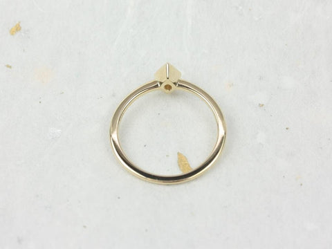 Loris 14kt Moissanite WITH Milgrain Art Deco Stacking Ring,Pinky Ring,Marquise Ring,Vintage Ring,Unique Ring,Petite Ring,Dainty Diamond Ring