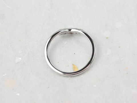 Rosados Box Ready to Ship Spinel Gem Lollie 14kt White Gold Drop Leaf Tiara Curved Ring