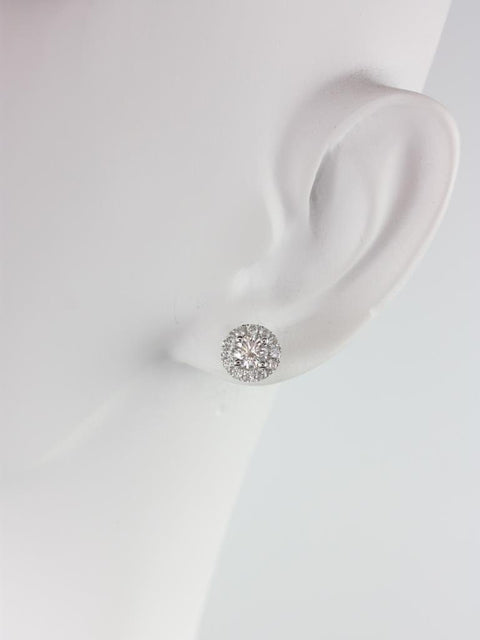 Ready to Ship Petite Gemma 14kt Dainty Diamonds Cluster Halo Stud Earrings