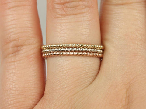 Ultra Petite Buddha Beads 14kt Gold Ring,Dainty Bead Ring,Petite Gold Ring,Gold Wedding Ring,Layering Jewelry,Gift For Her,Midi Ring