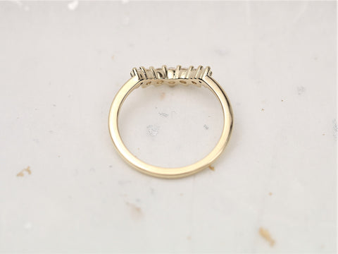 Rayna 2.0 14kt Gold White Sapphire Minimalist Tiara Nesting Ring