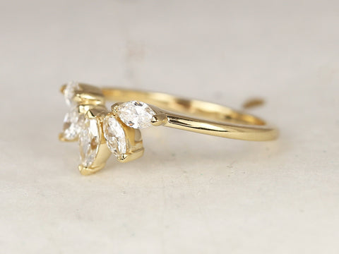 Cardi 14kt Gold Marquise Diamonds Tiara Nesting Ring