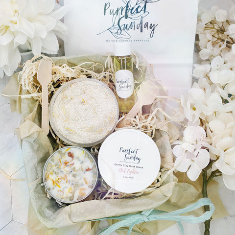 Sensitive Skin Spa Set,Birthday Gift,Mother&#39;s Day,Selfcare Gift,Spa Package,Gift Box,Gift For Her,Purrfect Sunday