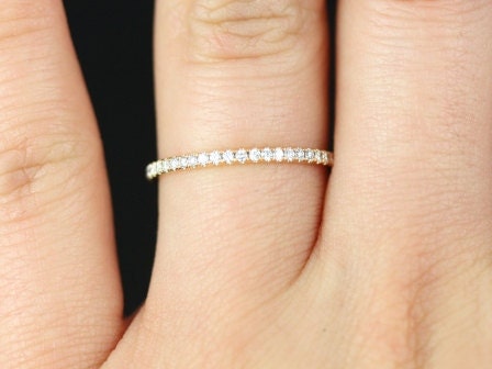 Ready to Ship Phyllis (Size 6) 14kt Rose Gold Diamond FULL Eternity Ring