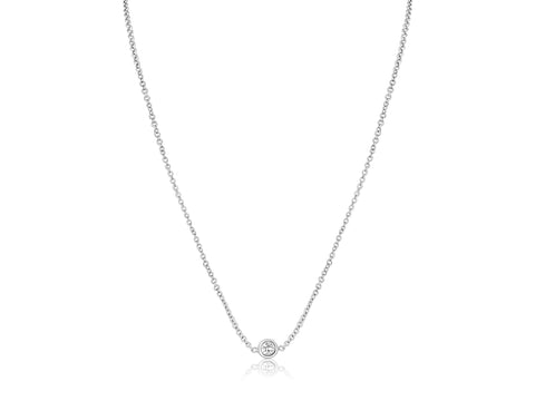 Ready to Ship Ultra Petite Brooke 14kt ROSE Gold Dainty Diamond Necklace,Solitaire Necklace, Layering Necklace,Gift For Her,Birthday Gift