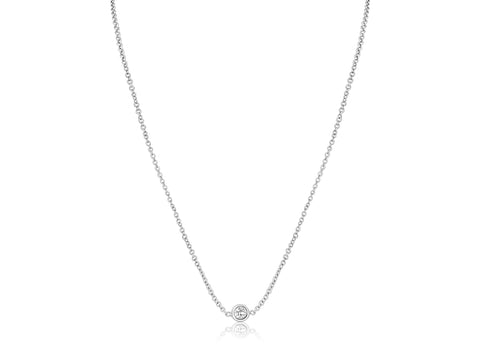Ready to Ship Ultra Petite Brooke 14kt ROSE Gold Dainty Diamond Necklace,Solitaire Necklace,Layering Necklace,Gift For Her,Birthday Gift