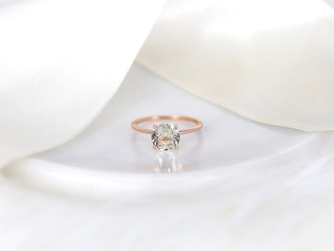 1.66ct Ready to Ship Lulu 14kt Rose Gold Champagne Sapphire Ultra Dainty Round Solitaire Ring