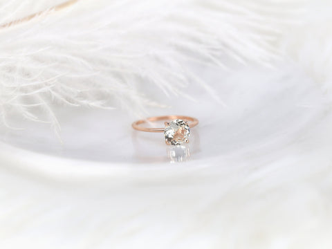 1.66ct Ready to Ship Lulu 14kt Rose Gold Champagne Sapphire Ultra Dainty Round Solitaire Ring