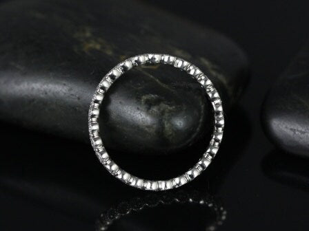 Ready to Ship Petite Bubbles (size 4.75) Platinum WITH Hand Milgrain Diamond FULL Eternity Ring