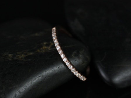 Rosados Box 14kt Matching Band to Barra in 6mm/7mm Size Diamond HALFWAY Eternity Band