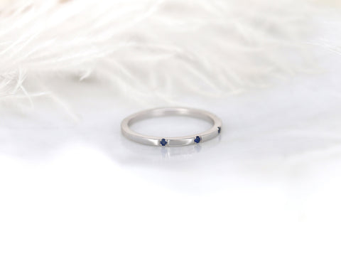 Lenox 14kt White Gold Sapphire HALFWAY Eternity Ring