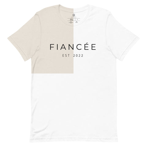 Fiancee Engagement Annoucement T-Shirt (Black Font)