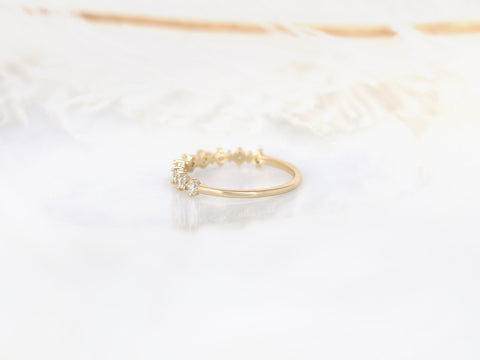 Clover 14kt Gold Diamond HALFWAY Eternity Ring