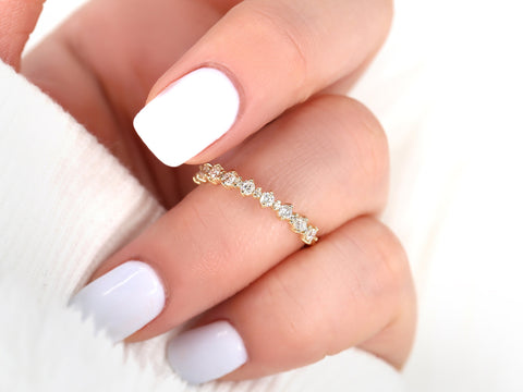 Clover 14kt Gold Diamond HALFWAY Eternity Ring