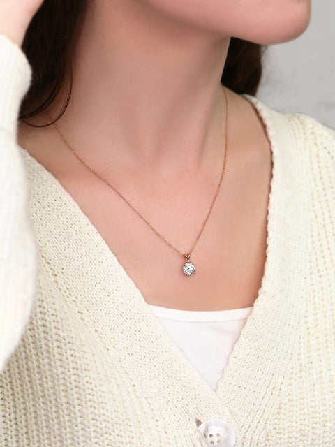 Nicole 14kt Gold Moissanite Diamond Necklace