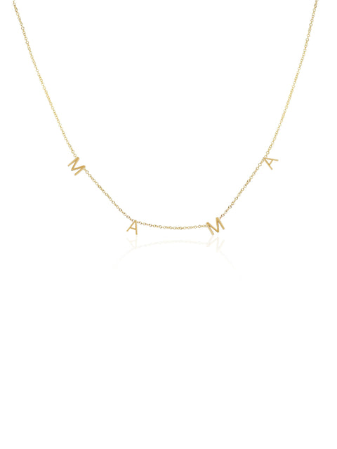 MAMA 14kt Solid Gold Necklace