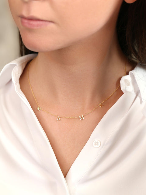 MAMA 14kt Solid Gold Necklace