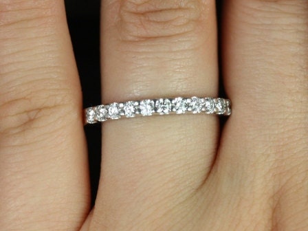 14kt White Gold Matching Band to Nikki Diamonds HALFWAY Eternity Band (Other Metals Available)