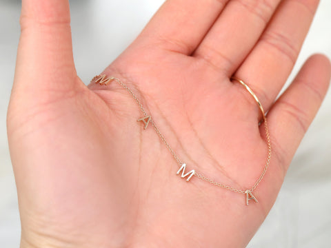 FURMAMA 14kt Solid Rose Gold Necklace,Fur Mom Gift,Gifts For Mom,Fur Momma Gift,Pet Parent Gift,Pet Parent Necklace,Dainty Gold Necklace - Rosados Box