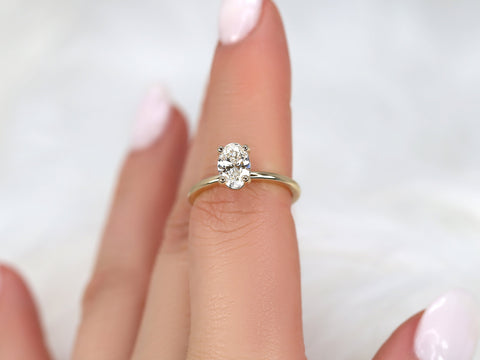 1.01cts Dakota 14kt Gold Diamond 4 Prong Minimalist Oval Engagement Ring
