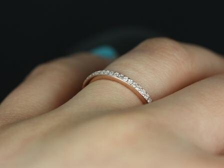 Ready to Ship 14kt Rose Gold Matching Band to Diana Diamond HALFWAY Eternity Ring